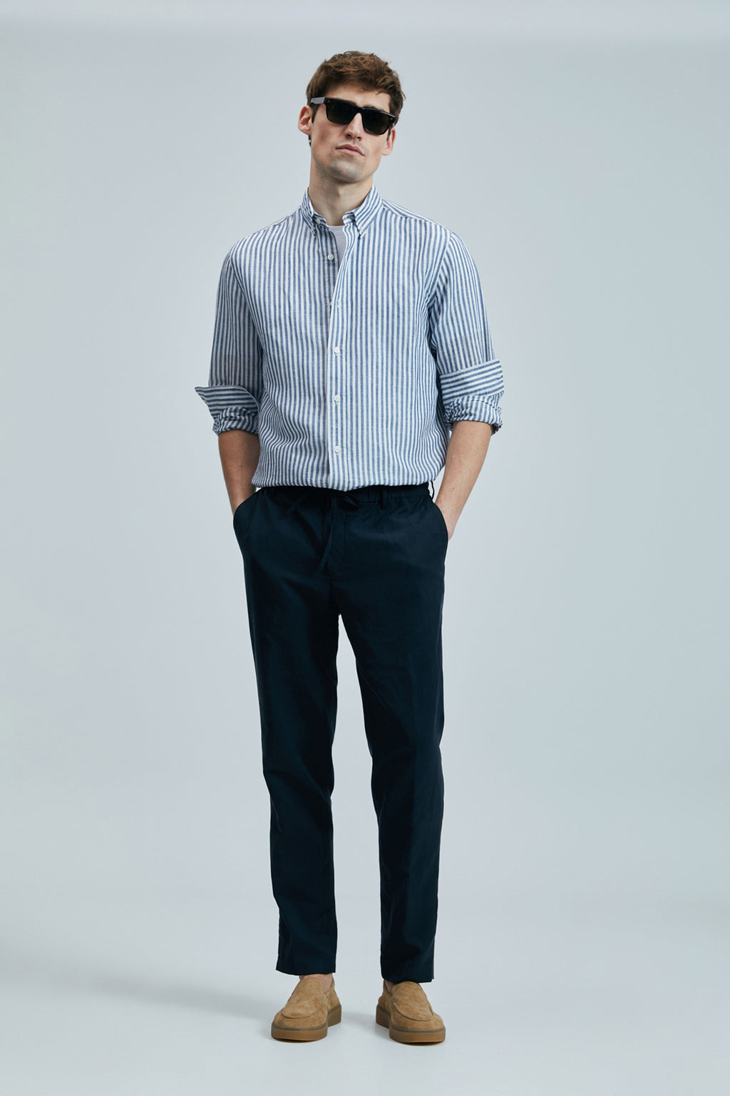 Lufian Minimalist Keten Erkek Pantolon - Regular Fit - Günlük Kombinler İçin