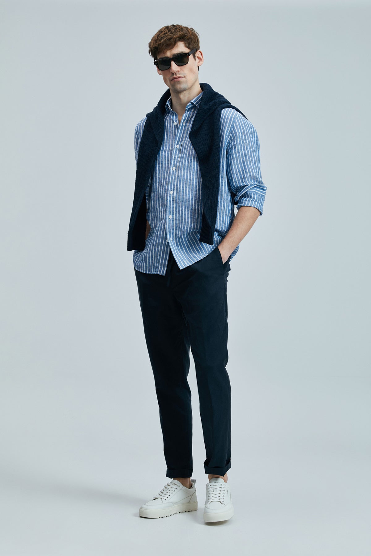 Lufian Minimalist Keten Erkek Pantolon - Regular Fit - Günlük Kombinler İçin