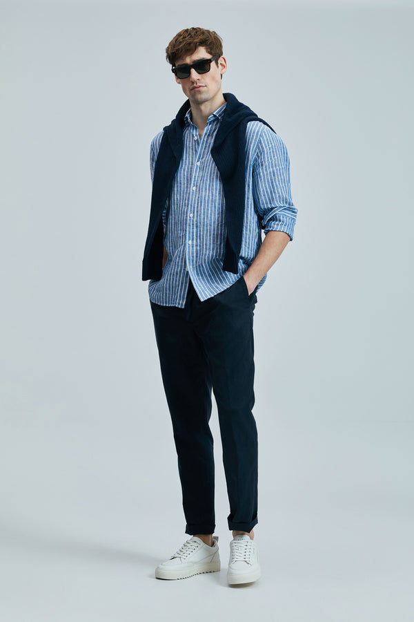 Lufian Minimalist Keten Erkek Pantolon - Regular Fit - Günlük Kombinler İçin
