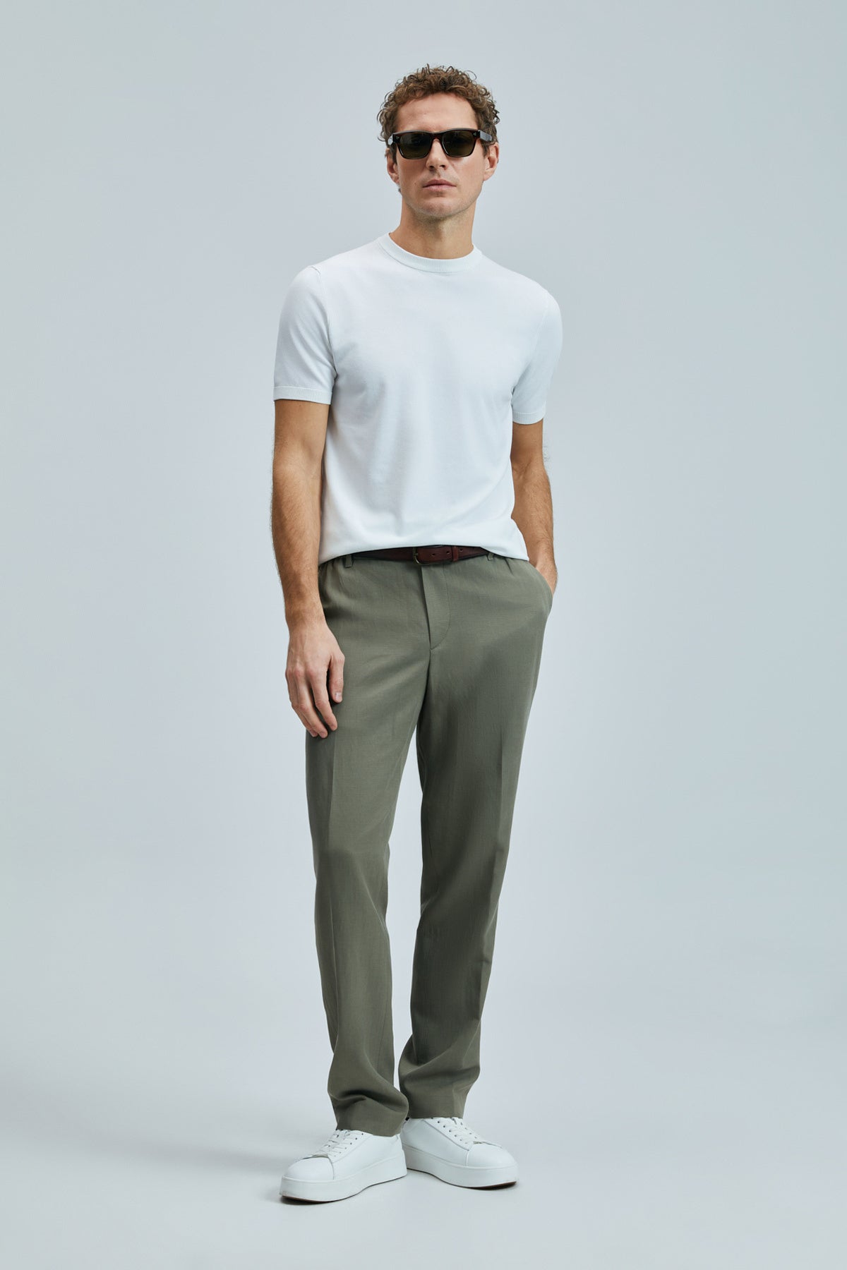 Lufian Minimalist Keten Erkek Pantolon - Regular Fit - Günlük Kombinler İçin Secondary image