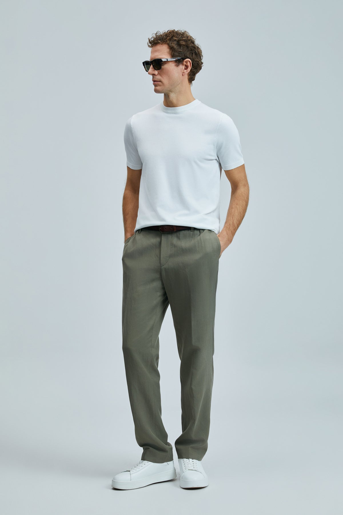 Lufian Minimalist Keten Erkek Pantolon - Regular Fit - Günlük Kombinler İçin