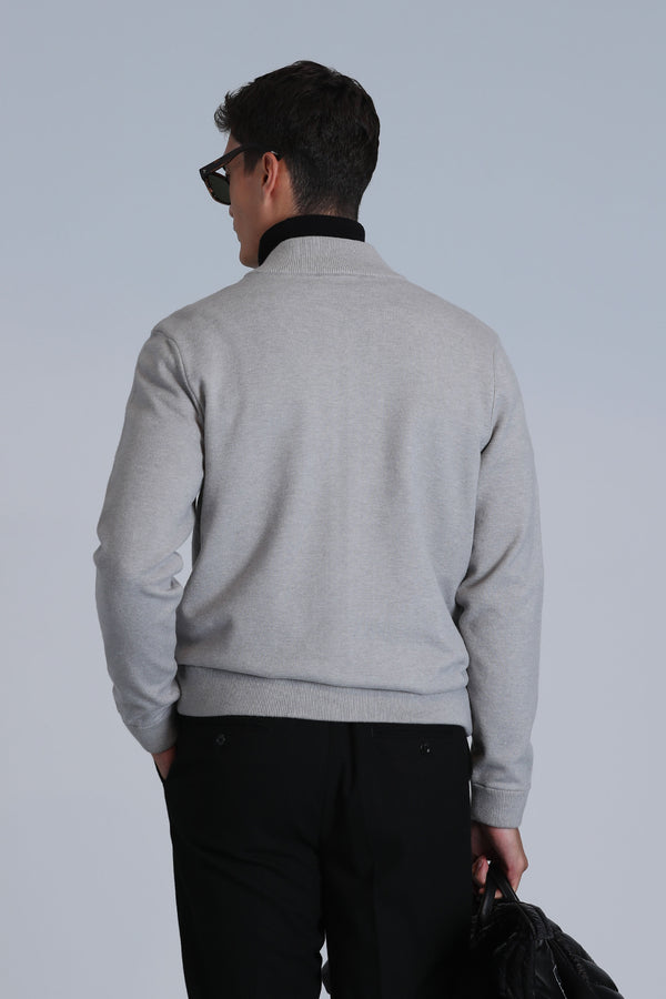 Lufian Minimalist Oversize Fermuarlı Uzun Kol Erkek Hırka