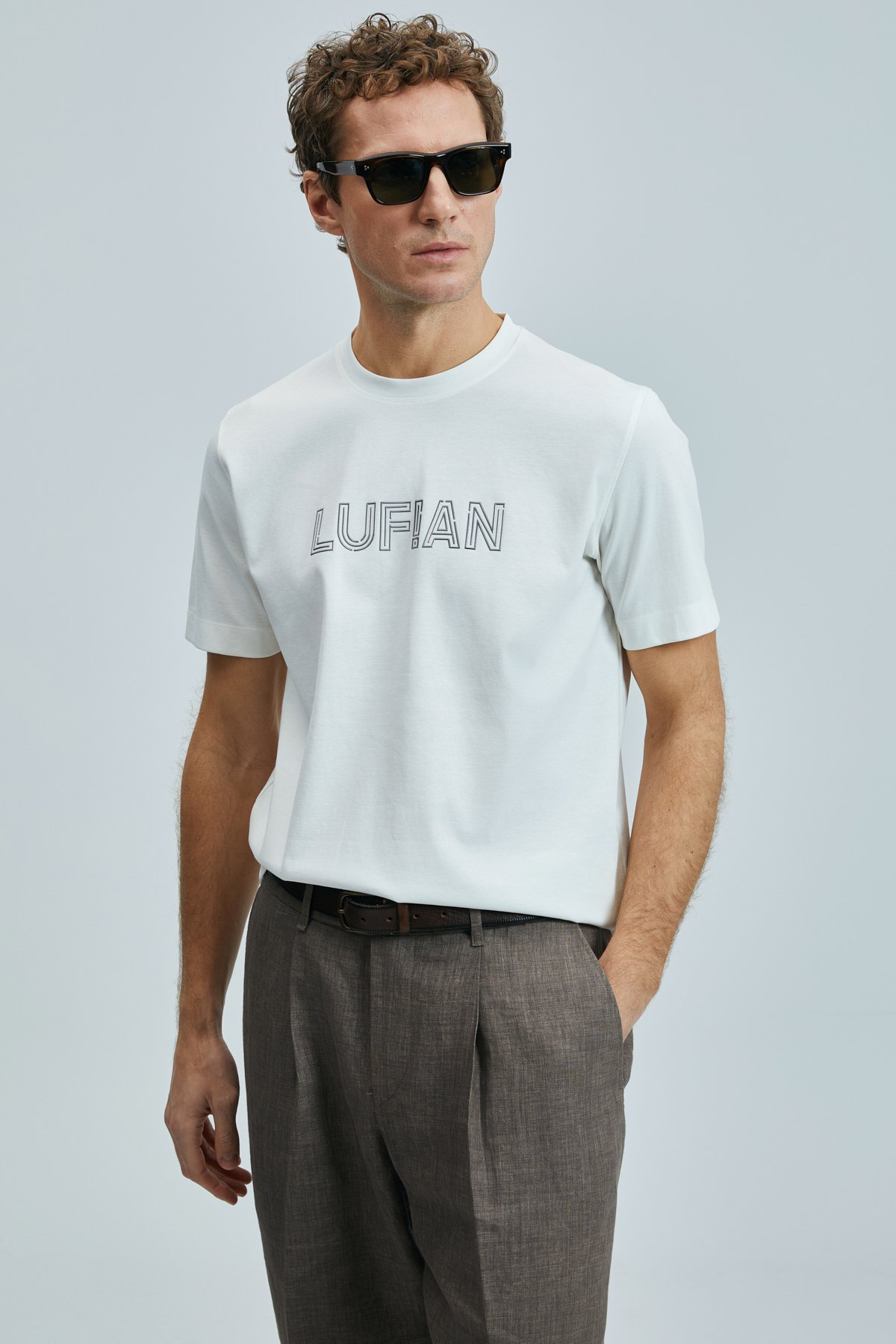 Lufian Minimalist Oversize Yuvarlak Yaka Kısa Kol Erkek T-Shirt