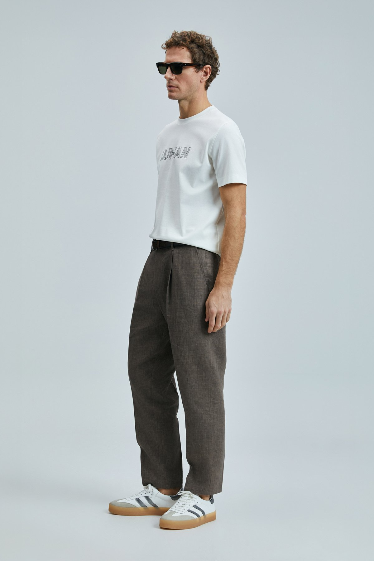 Lufian Minimalist Oversize Yuvarlak Yaka Kısa Kol Erkek T-Shirt