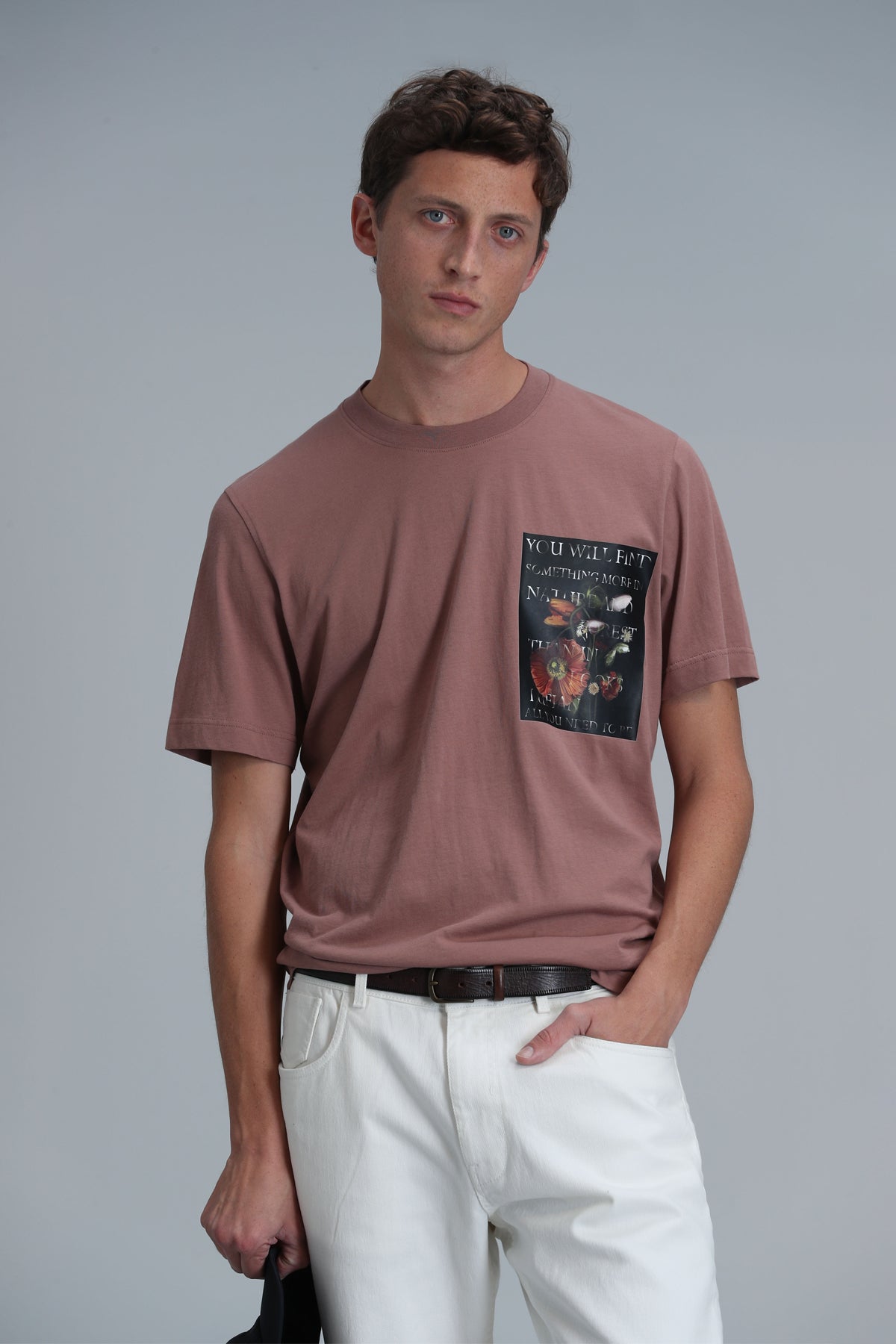 Lufian Minimalist Oversize Yuvarlak Yaka Kısa Kol Erkek T-Shirt Main image