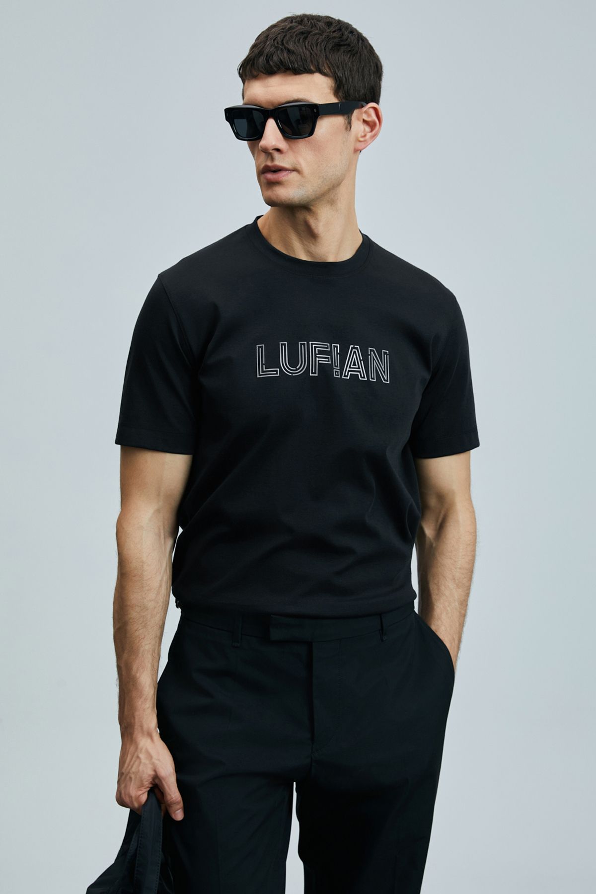 Lufian Minimalist Oversize Yuvarlak Yaka Kısa Kol Erkek T-Shirt Main image