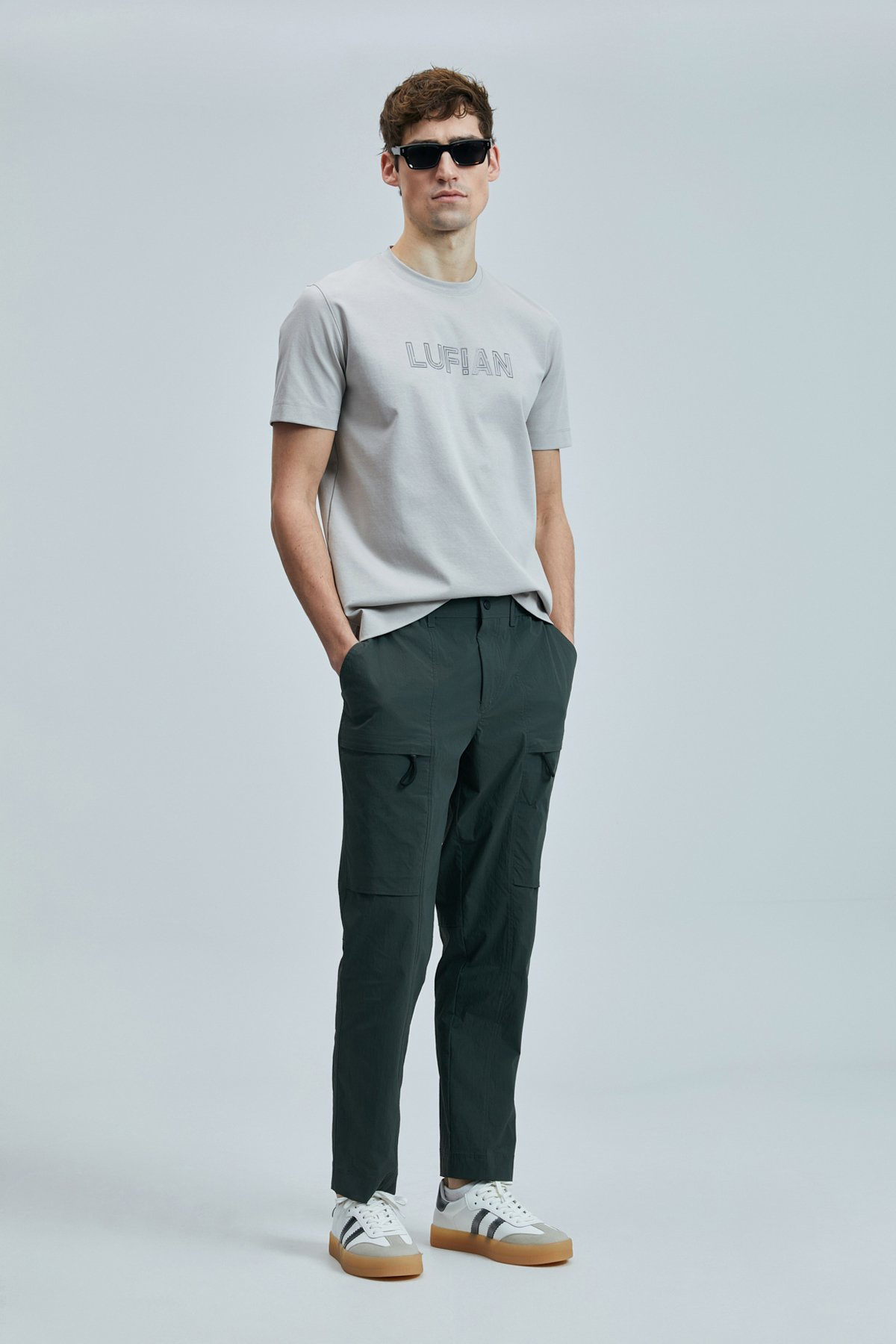 Lufian Minimalist Oversize Yuvarlak Yaka Kısa Kol Erkek T-Shirt Secondary image