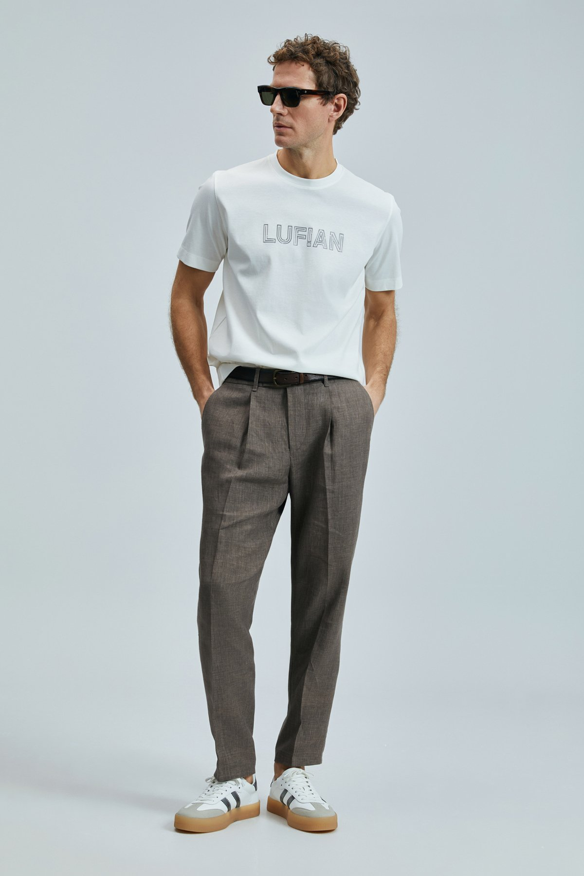 Lufian Minimalist Oversize Yuvarlak Yaka Kısa Kol Erkek T-Shirt Main image
