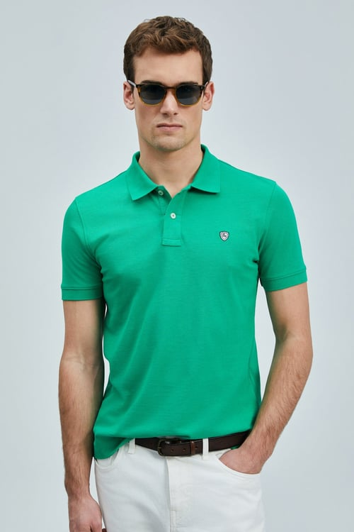 Lufian Minimalist Polo Yaka Erkek T-Shirt - Kısa Kol - Günlük Secondary image
