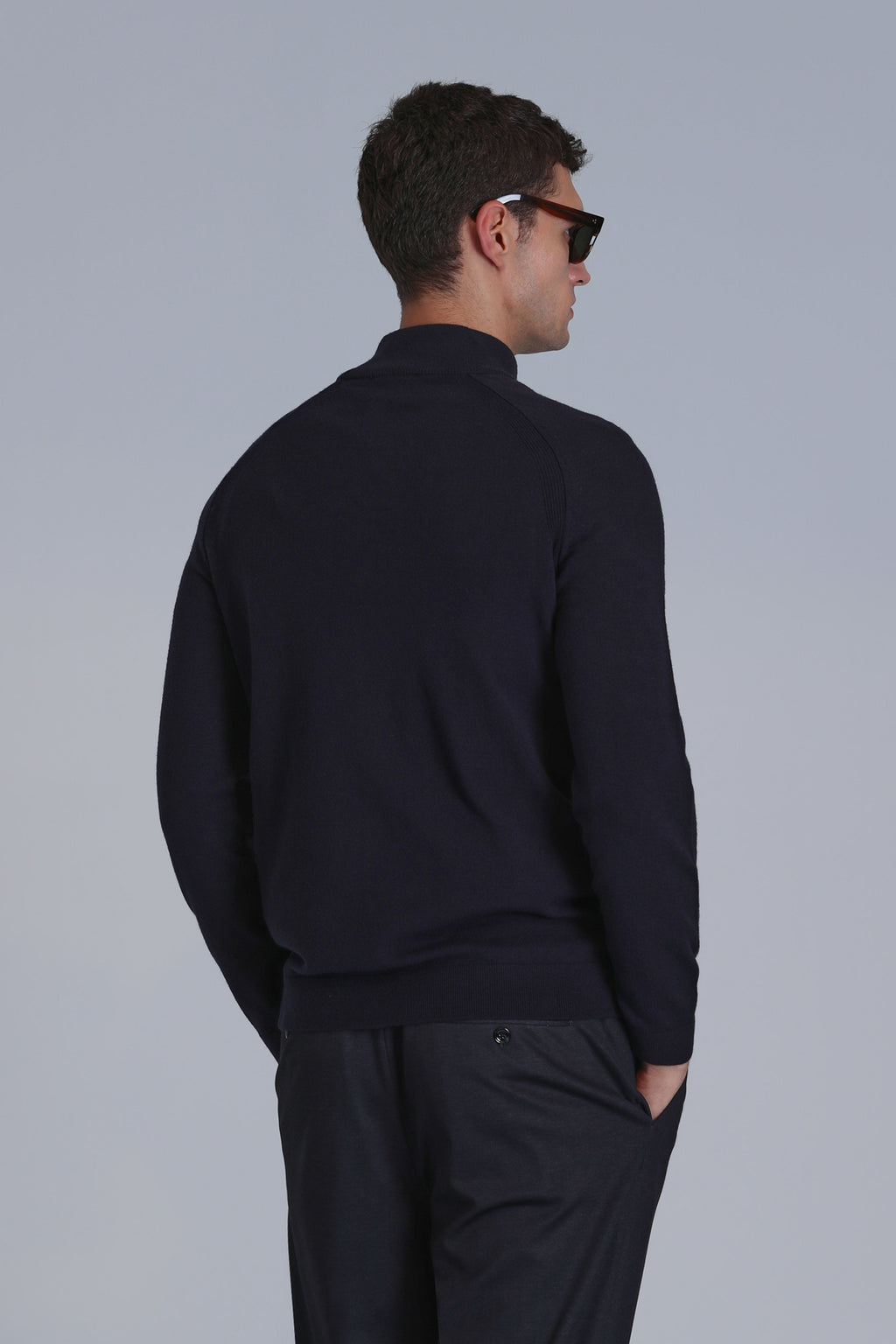 Lufian Minimalist Yarım Fermuarlı Uzun Kol Erkek Kazak - Günlük Şıklık