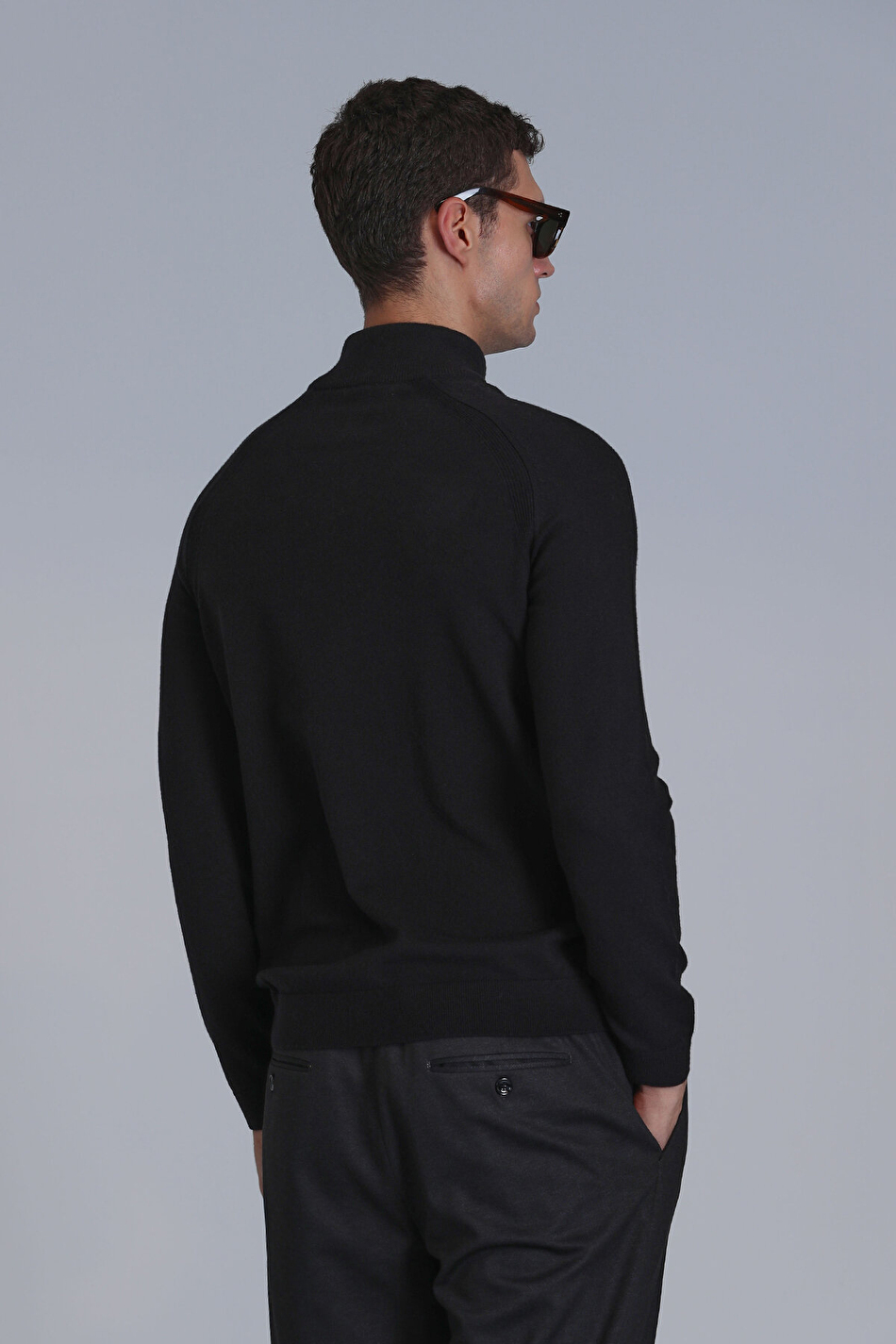 Lufian Minimalist Yarım Fermuarlı Uzun Kol Erkek Kazak - Günlük Şıklık