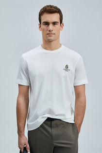 Lufian Minimalist Yuvarlak Yaka Kısa Kol Erkek T-Shirt - Günlük Stil