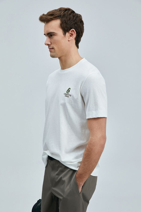 Lufian Minimalist Yuvarlak Yaka Kısa Kol Erkek T-Shirt - Günlük Stil