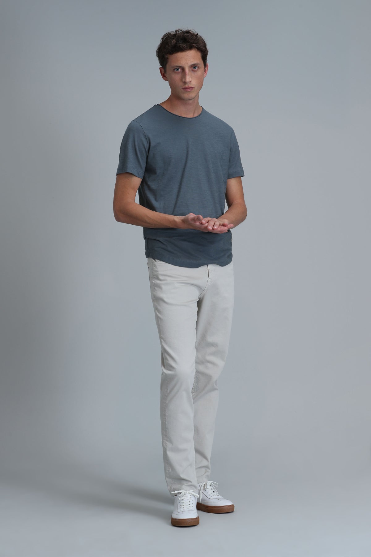 Lufian Oversize Erkek T-Shirt - Minimalist Tarz Kısa Kol Yuvarlak Yaka