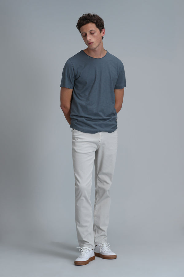 Lufian Oversize Erkek T-Shirt - Minimalist Tarz Kısa Kol Yuvarlak Yaka