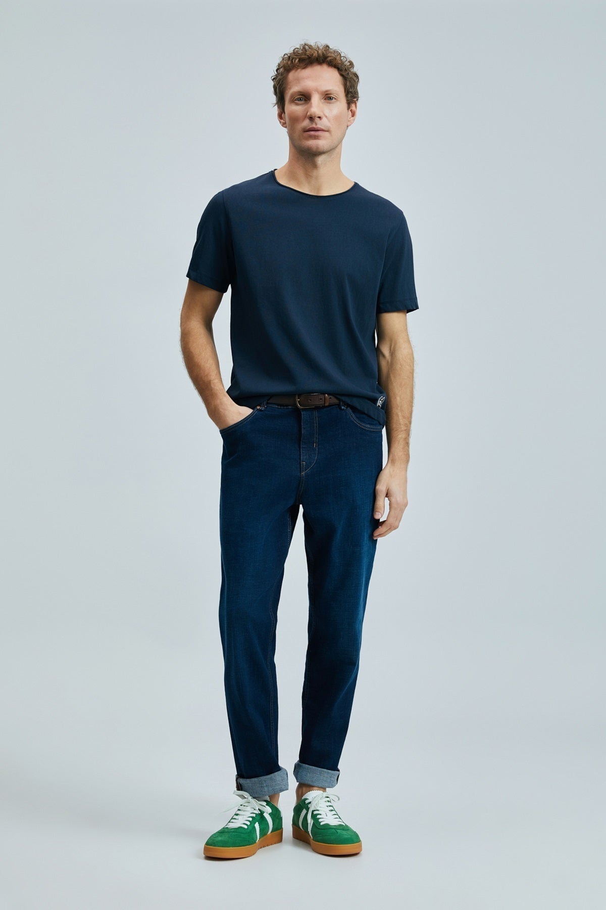 Lufian Oversize Kısa Kol Yuvarlak Yaka Erkek T-Shirt - Minimalist Secondary image