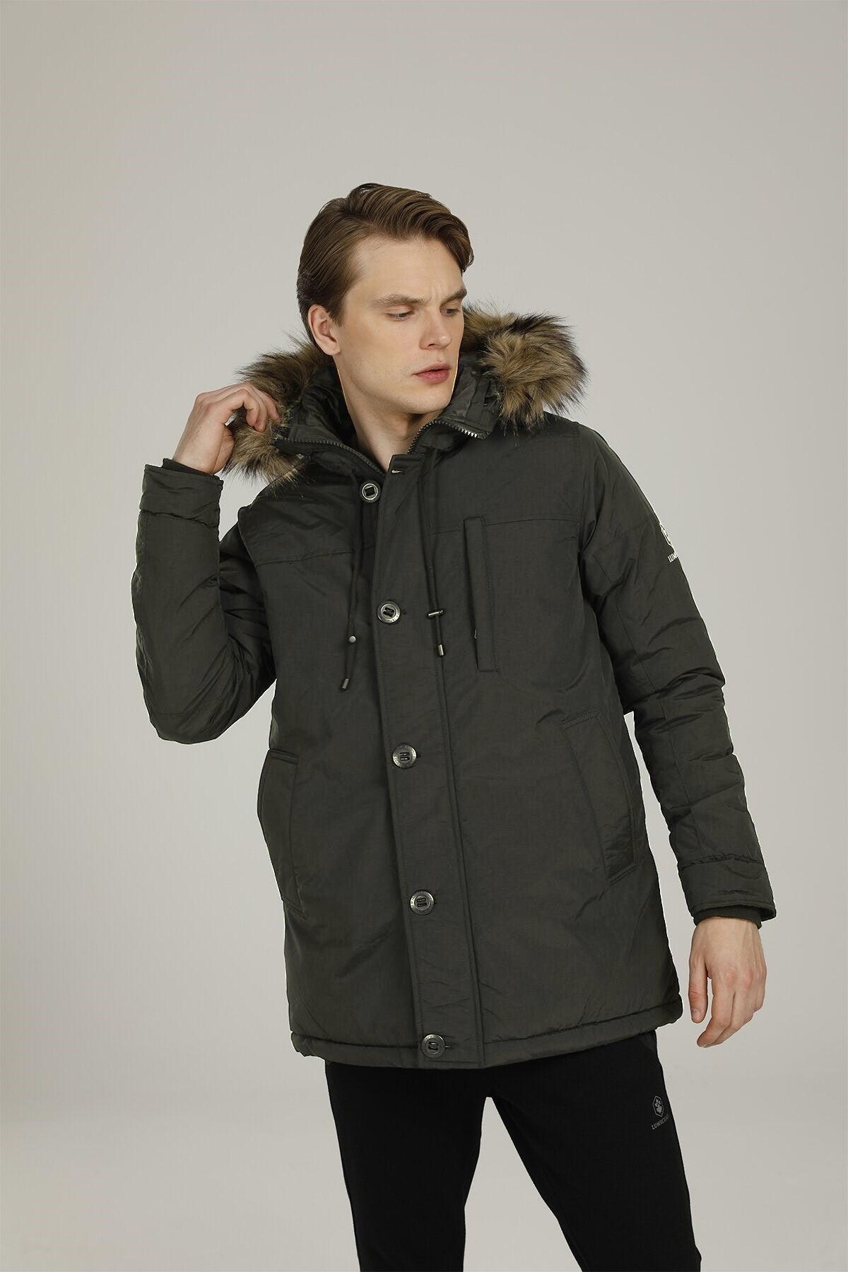 Lumberjack Erkek Oversize Kapüşonlu Kaban - Kışlık Sıcaklık Secondary image