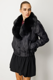 Ekol Fur-Trimmed Padded Jacket, Black.