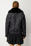 Ekol Fur-Trimmed Padded Jacket, Black.