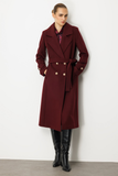 Ekol Belted Coat with Epaulette Sleeves