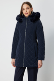Ekol Hooded Puffer Jacket with Stitching Detail