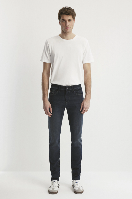 Mavi Erkek Slim Fit Jean Pantolon - Günlük Minimalist Stil Ana görsel