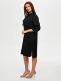 3/4 Sleeve Woven Dress with Metal Buckle Detail by Faik Sönmez 25YUS25ELB006
