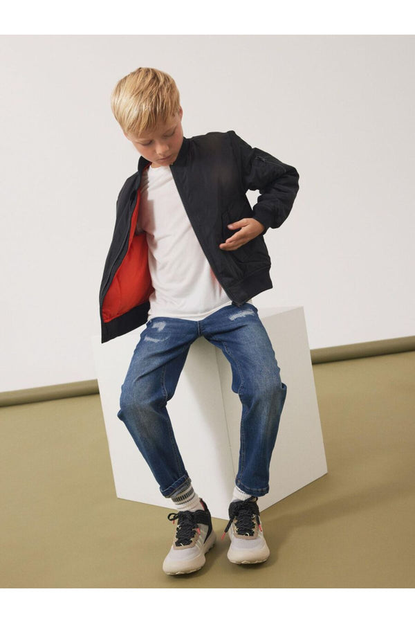 Minimalist Bomber Ceket-Uzun Kol Regular Fit