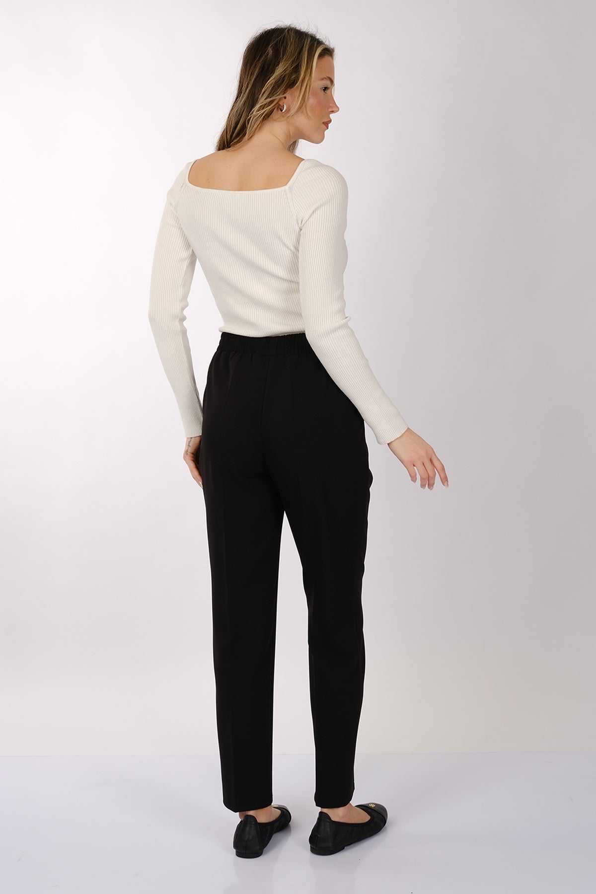 Modiva Kadın Yüksek Bel Regular Fit Pantolon - Minimalist Tarz