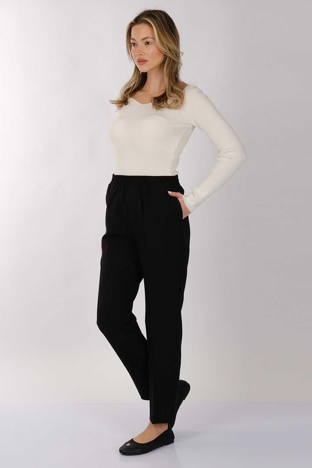 Modiva Kadın Yüksek Bel Regular Fit Pantolon - Minimalist Tarz
