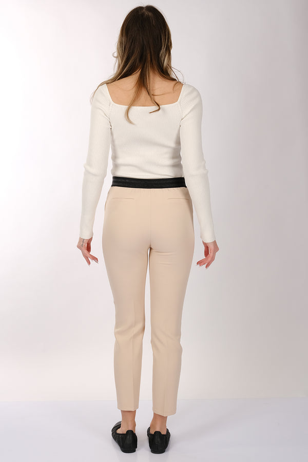 Modiva Minimalist Yüksek Bel 7/8 Dar Kesim Kadın Pantolon - Günlük & Ofis
