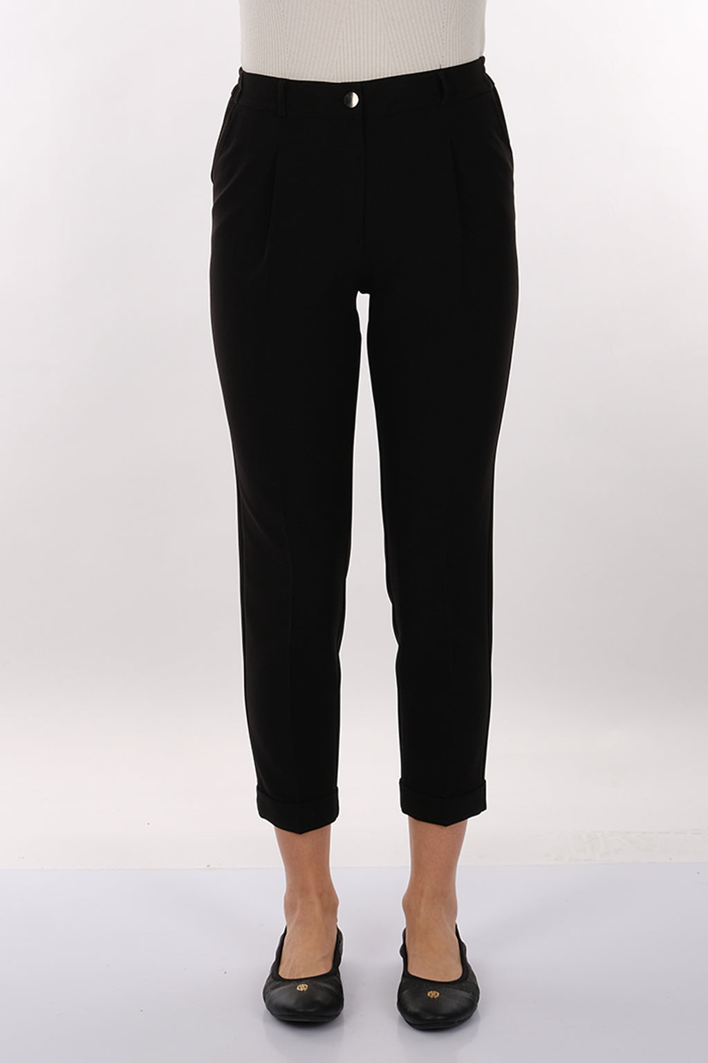 Modiva Minimalist Yüksek Bel Midi Kadın Pantolon - Günlük & Ofis