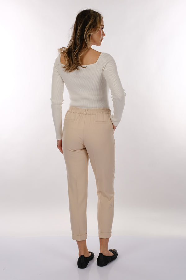 Modiva Minimalist Yüksek Bel Midi Kadın Pantolon - Günlük & Ofis