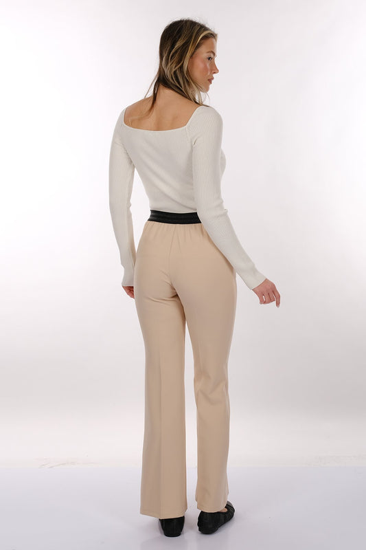 Modiva Minimalist Yüksek Bel Midi Kadın Pantolon - Günlük & Ofis