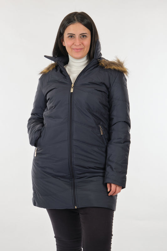 Patterned Women's Coat 22220467