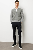 Men's Mandarin Collar Front Felt Knit Jacket Pattern