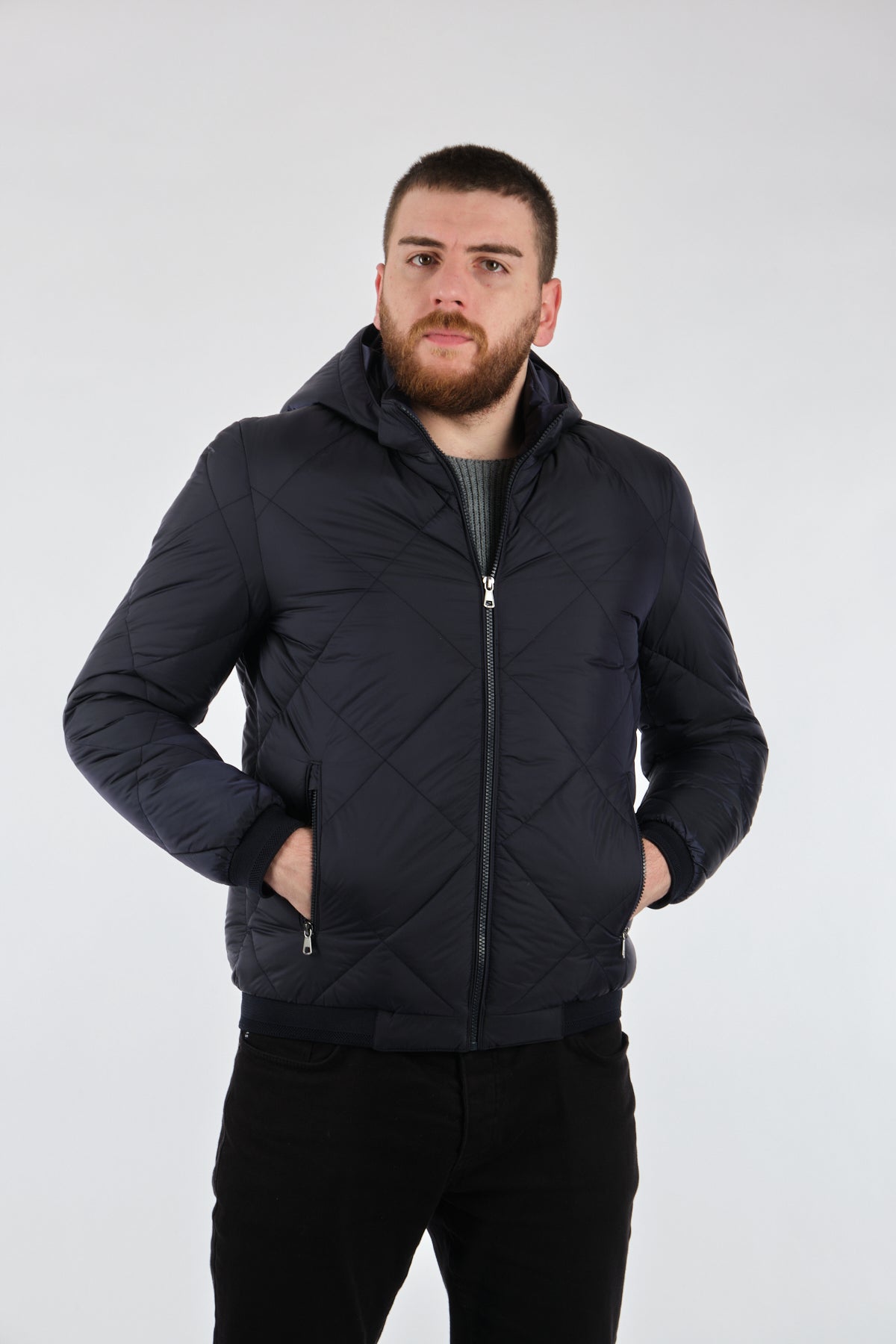 Ecer Erkek Kapüşonlu Şişme Mont - Minimalist Tasarım - Regular Fit Main image