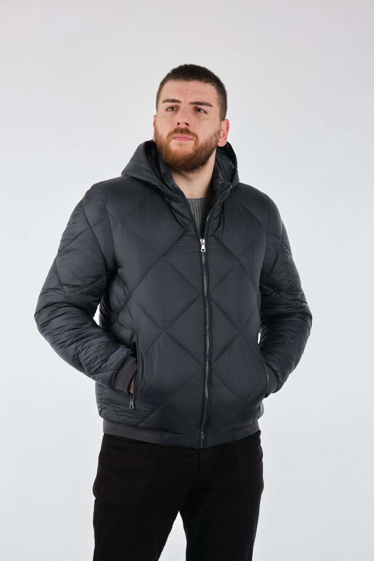 Ecer Erkek Kapüşonlu Şişme Mont - Minimalist Tasarım - Regular Fit Secondary image