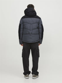 Jack&Jones Minimalist Oversize Kapüşonlu Erkek Kışlık Mont