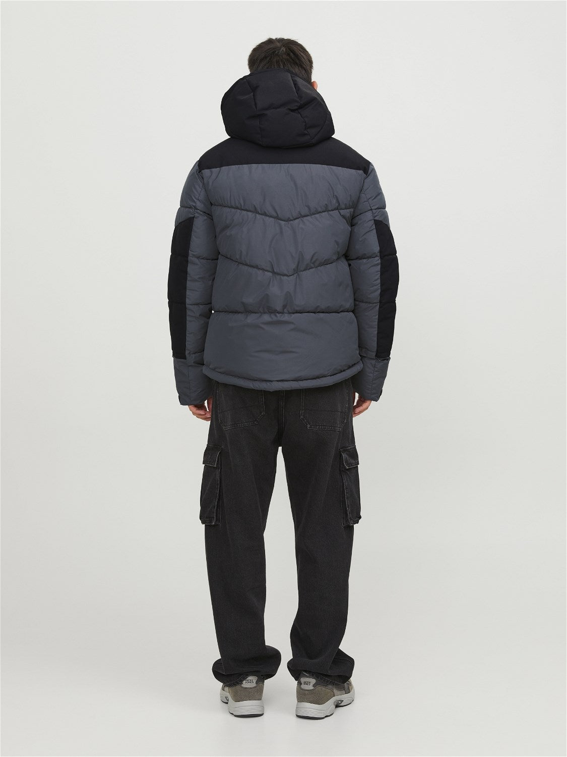 Jack&Jones Minimalist Oversize Kapüşonlu Erkek Kışlık Mont