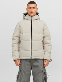 Jack&Jones Minimalist Oversize Kapüşonlu Erkek Kışlık Mont