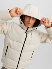 Jack&Jones Minimalist Oversize Kapüşonlu Erkek Kışlık Mont