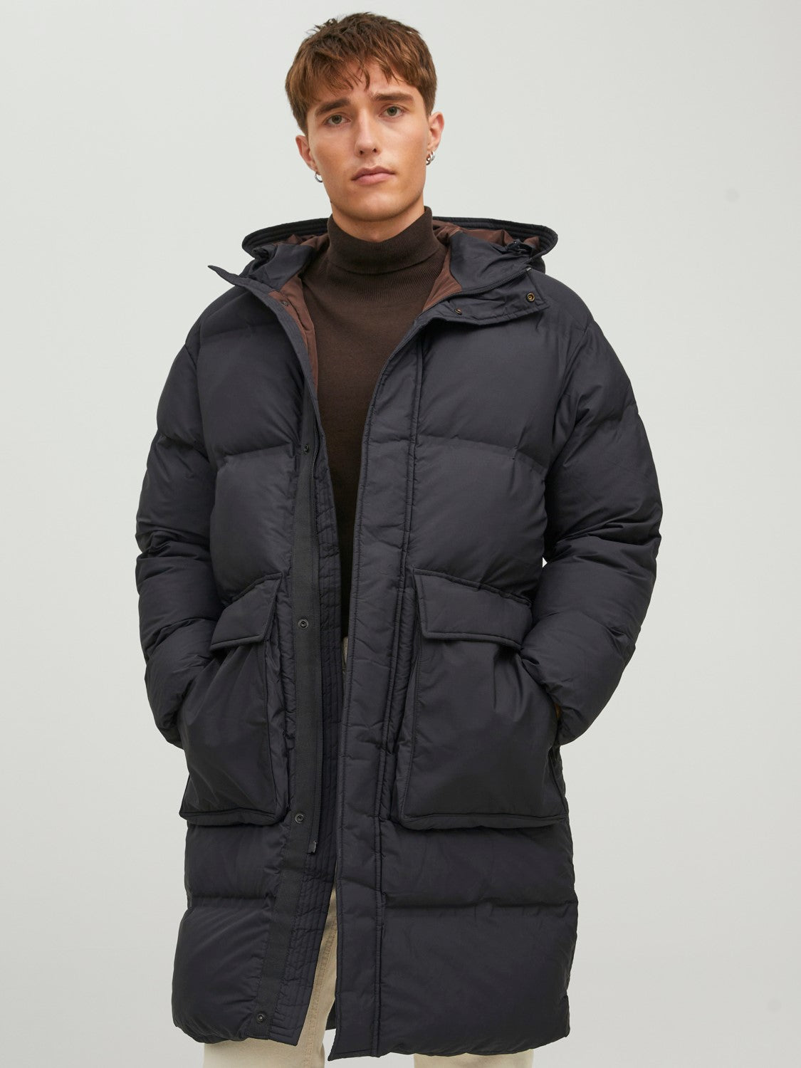 Jack&Jones Oversize Kapüşonlu Uzun Erkek Kışlık Mont - Minimalist Secondary image