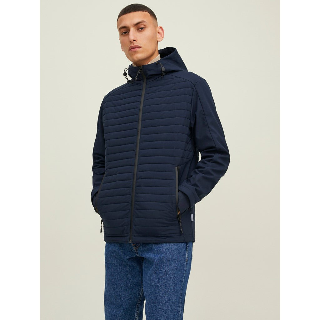 Jack&Jones Minimalist Kapüşonlu Erkek Mont - Günlük Stil