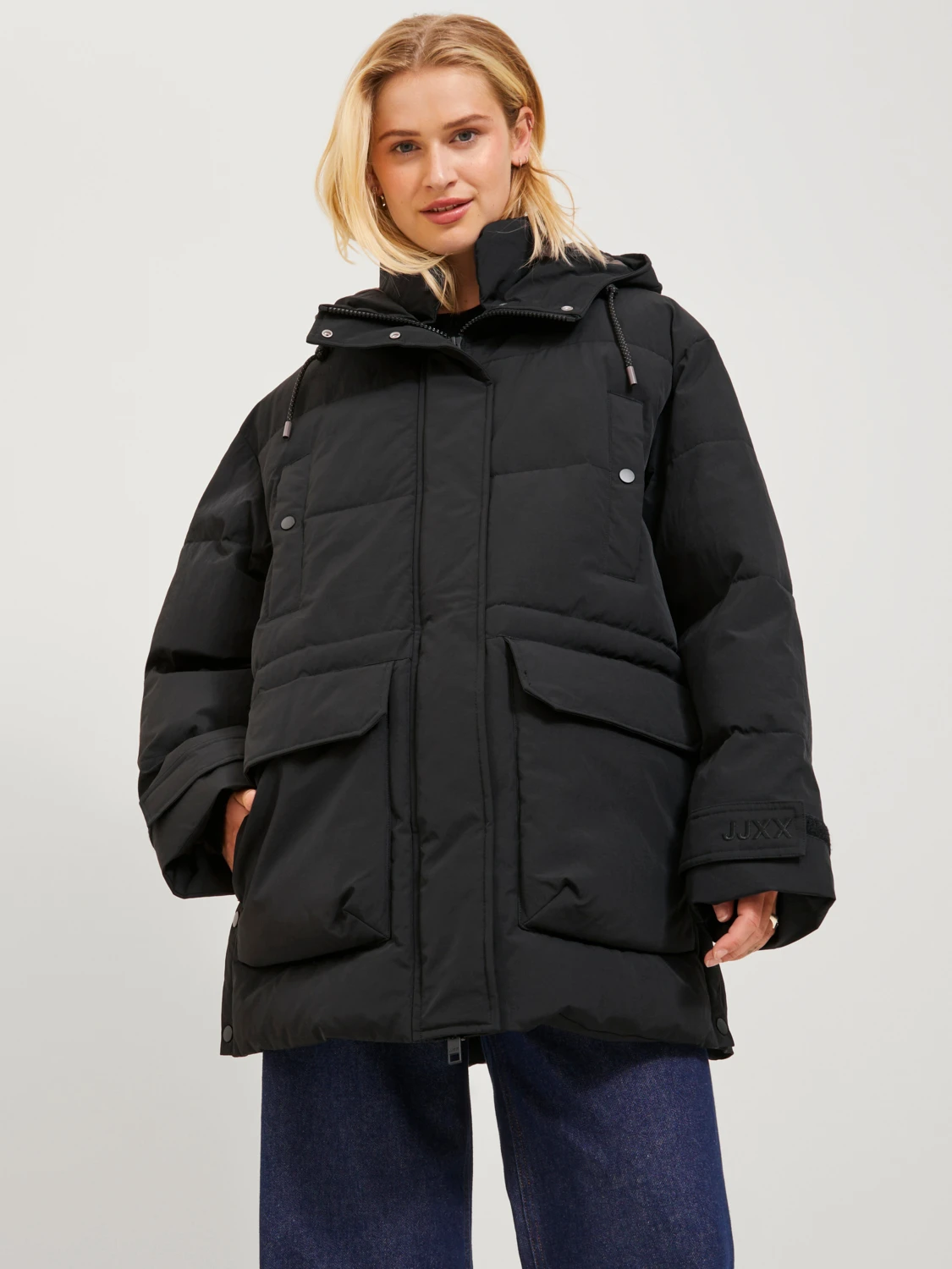 Jack&Jones JJXX Oversize Kapüşonlu Midi Pardesü - Günlük Kışlık Main image