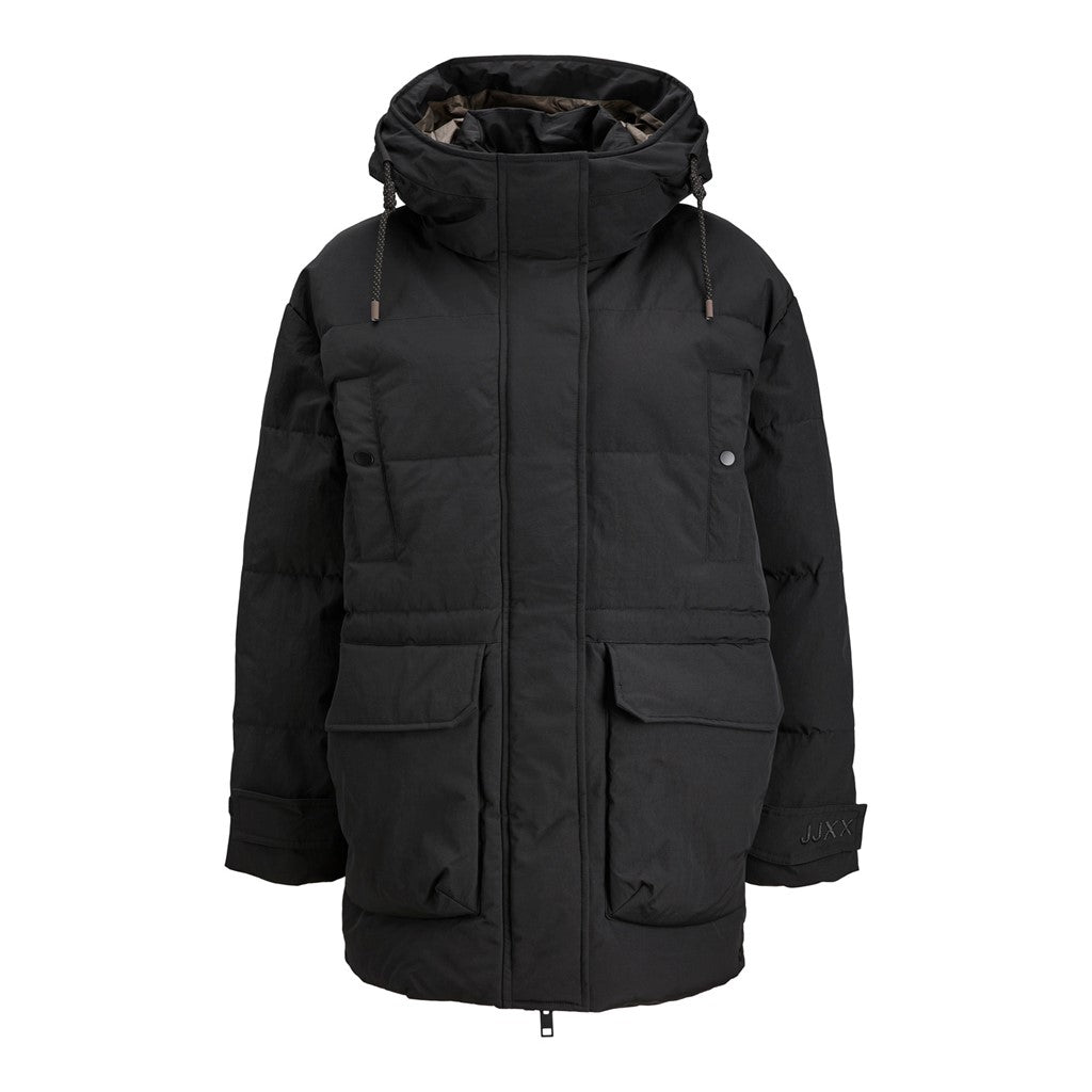 Jack&Jones JJXX Oversize Kapüşonlu Midi Pardesü - Günlük Kışlık