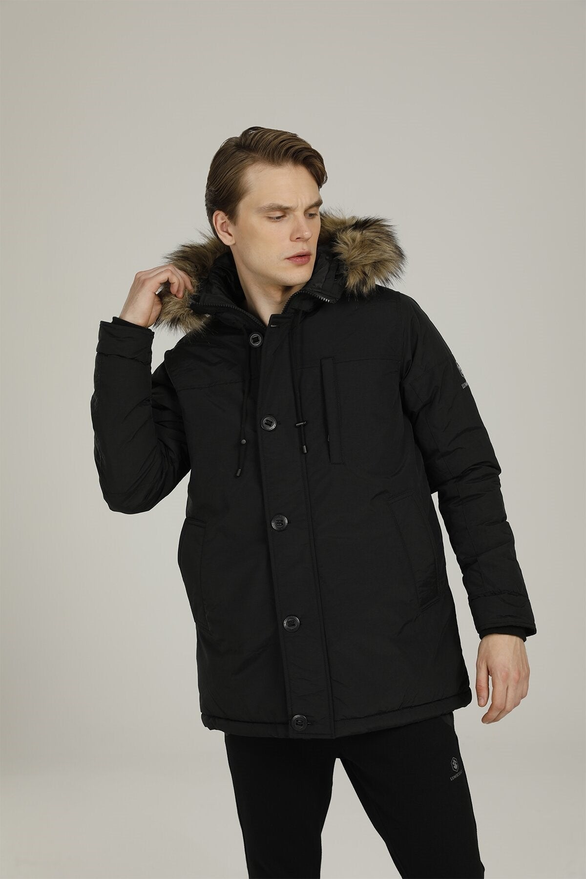Lumberjack Erkek Oversize Kapüşonlu Kaban - Kışlık Sıcaklık Secondary image