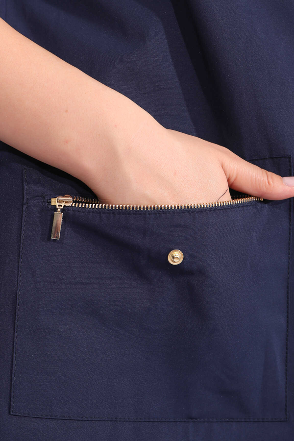 Tolga Saraçoğlu Kadın Oversize 3/4 Kol Minimalist Mont