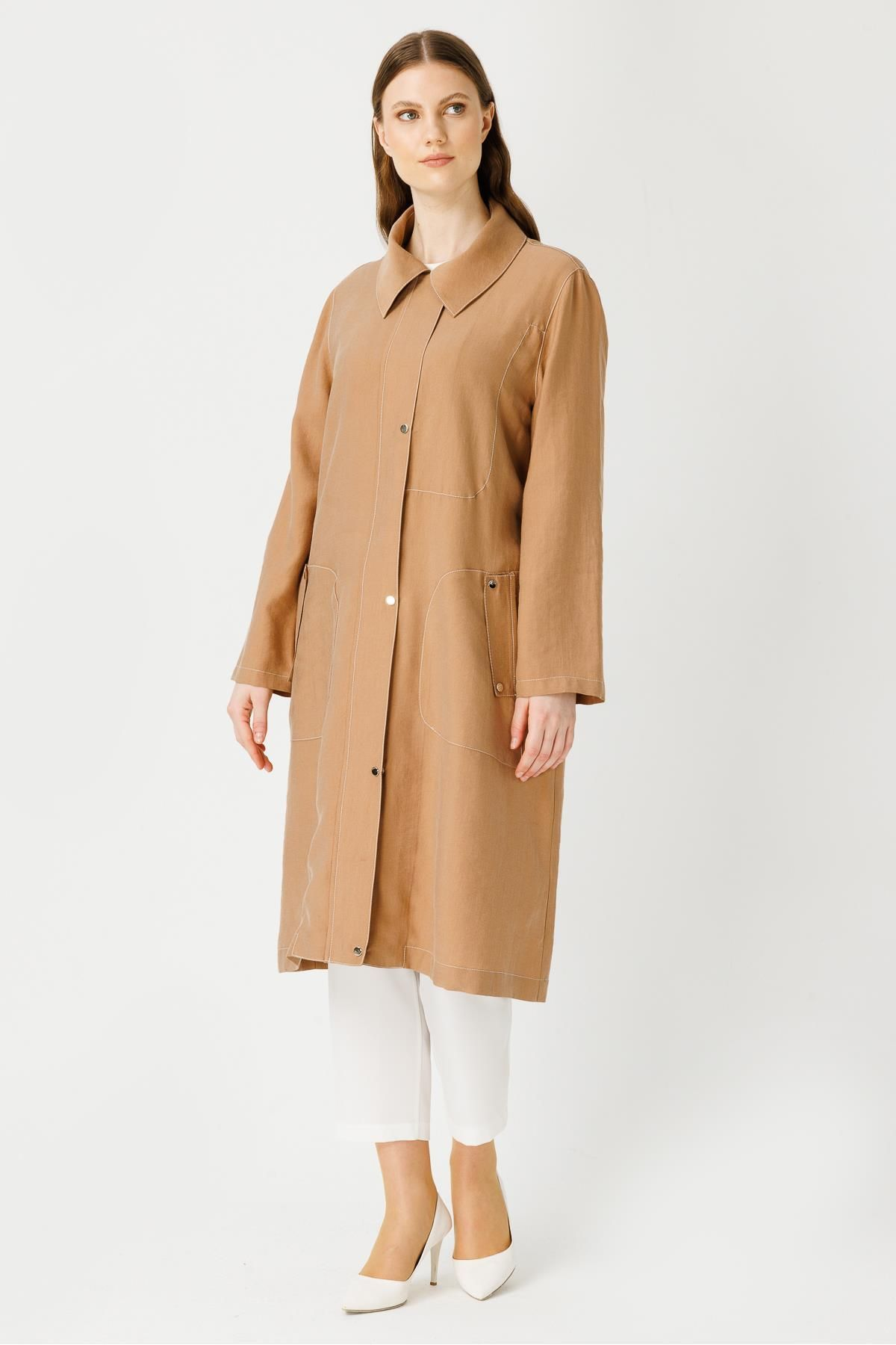 Müsemma Oversize Kadın Kap - Uzun Kol, Minimalist, Günlük Secondary image