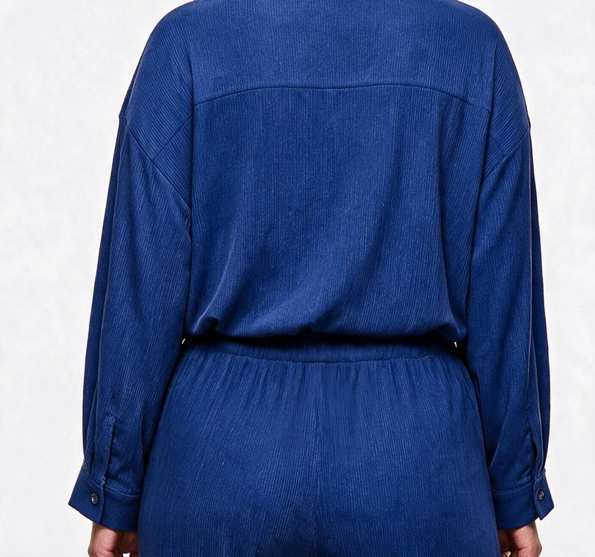 Müsemma Kadın Oversize Gömlek Yaka Midi Takım - Günlük Şıklık